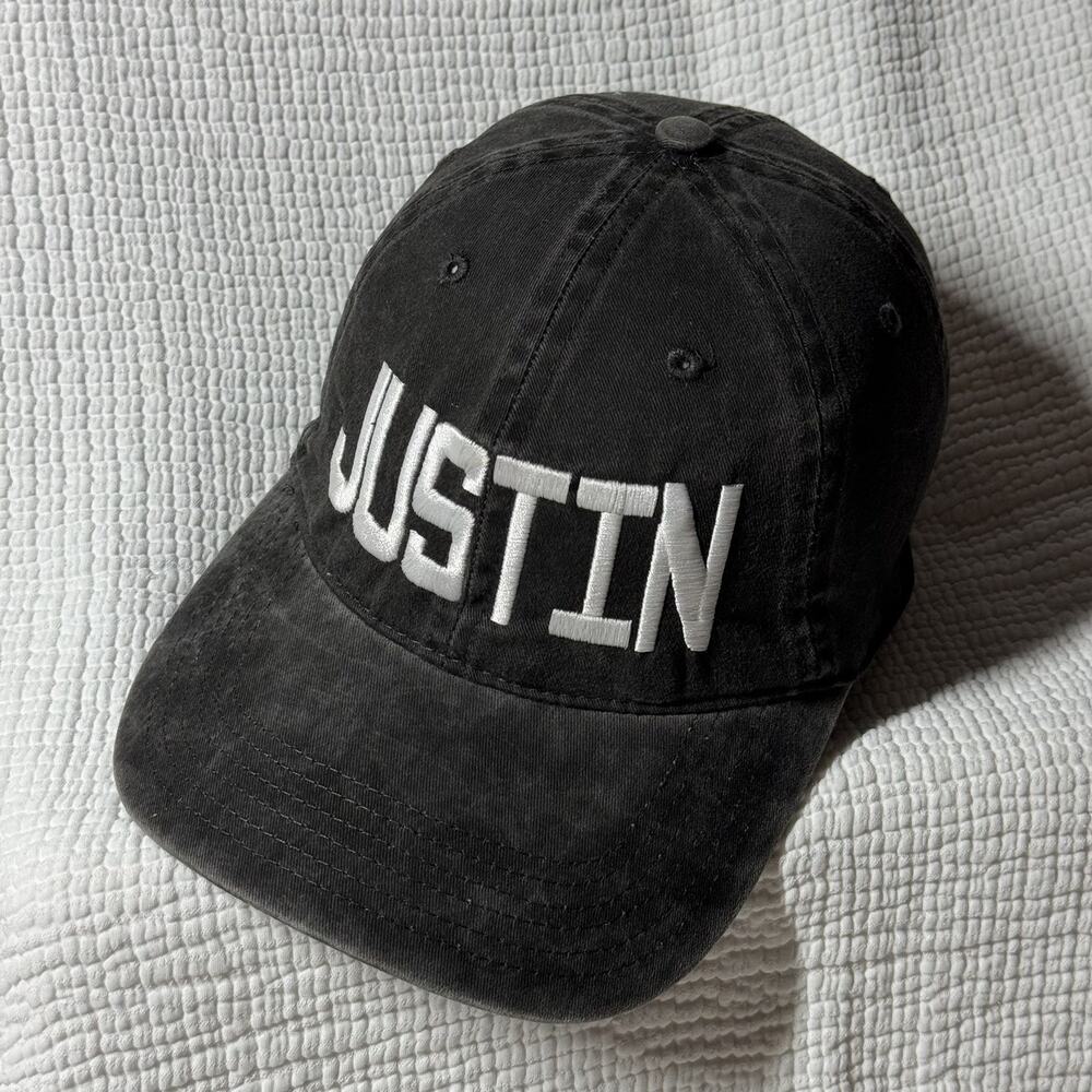 Justin Timberlake EITIW Hat Cap Strapback OSFM Cotton Washed Black Tour Merch